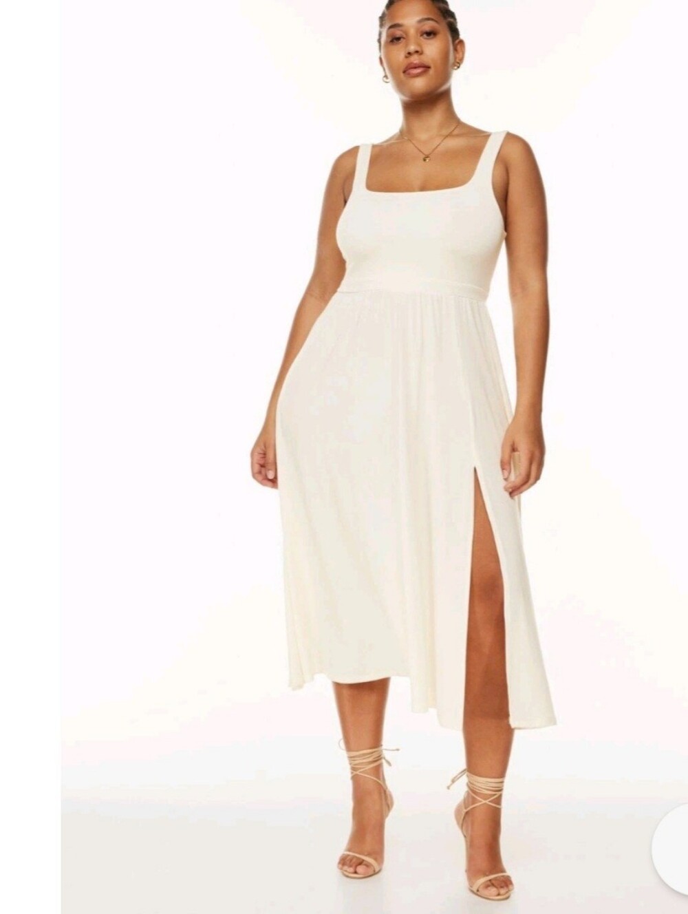 Aritzia Wilfred Market Slit Dress in Cream Size L NWT